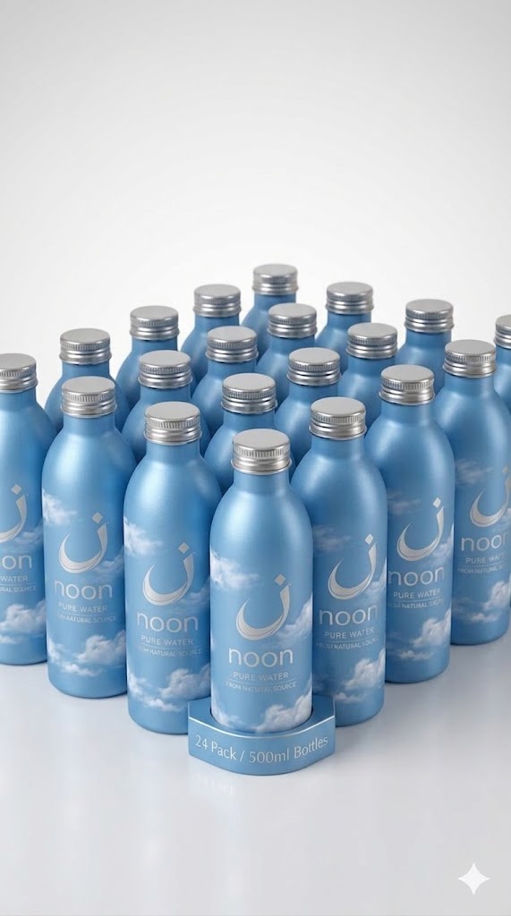 Noon Water Purified Water Case – 24 Pack of 16oz Premium Bottled Water