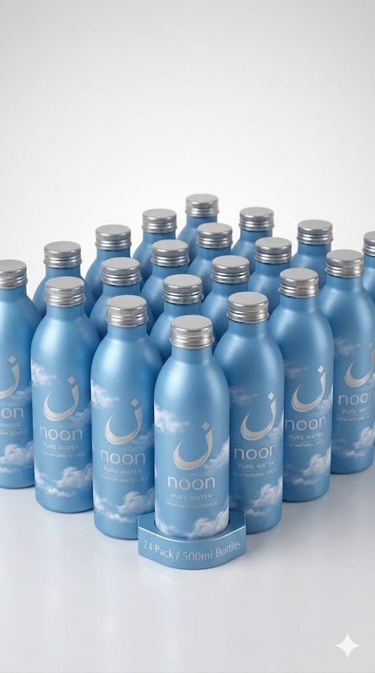 Noon Water Purified Water Case – 24 Pack of 16oz Premium Bottled Water